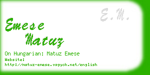 emese matuz business card